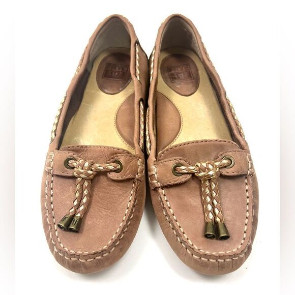 Frye Reagan Braided Lace Leather Loafers/Moccasins - Picture 3 of 12